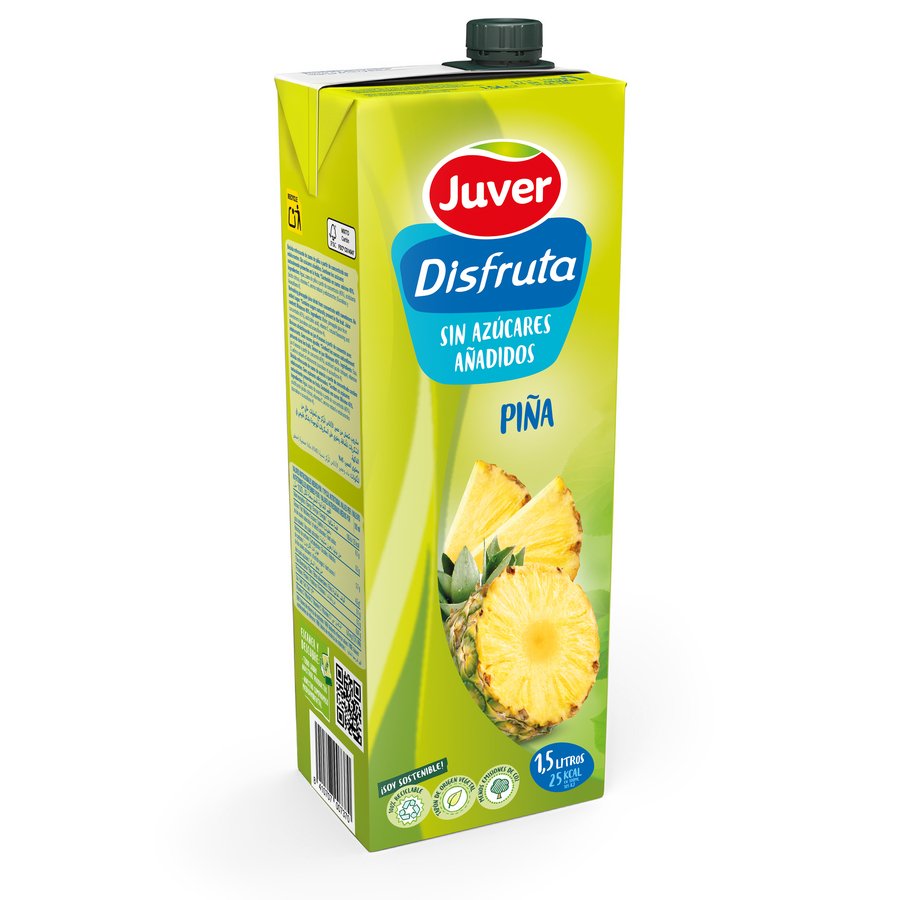 Néctar piña JUVER Disfruta sin azúcar añadido 1,5 l
