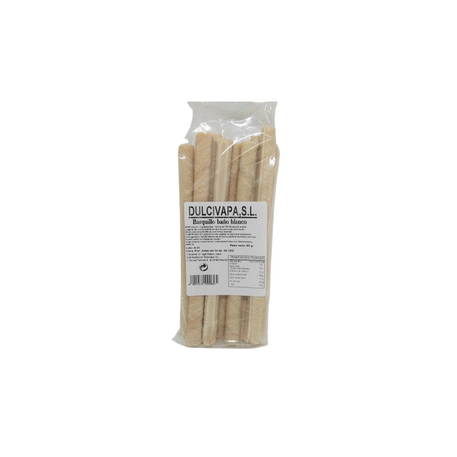 Barquillo baño blanco DULCIVAPA 90 g