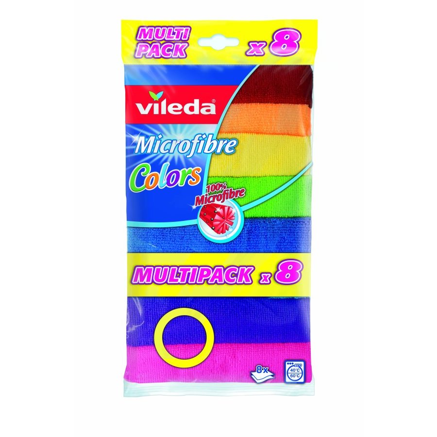 Bayeta VILEDA microfibras colors 8 unidades
