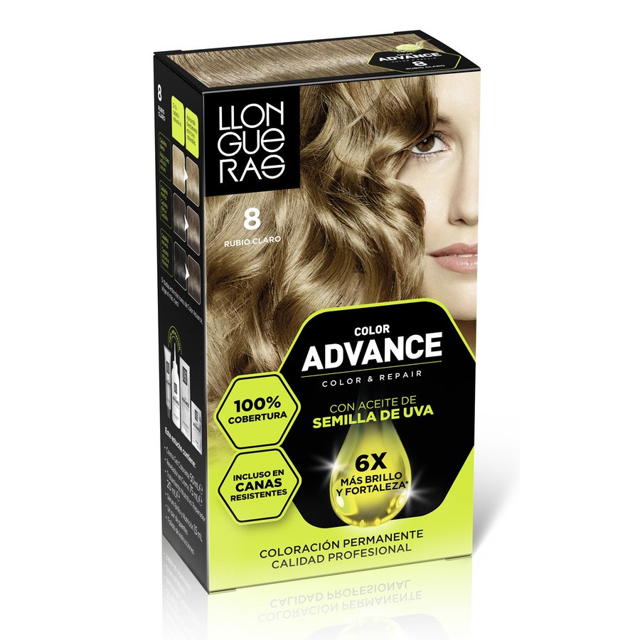 Tinte LLONGUERAS advance rubio claro nº8