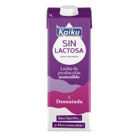 Leche sin lactosa desnatada KAIKU brik 1 l