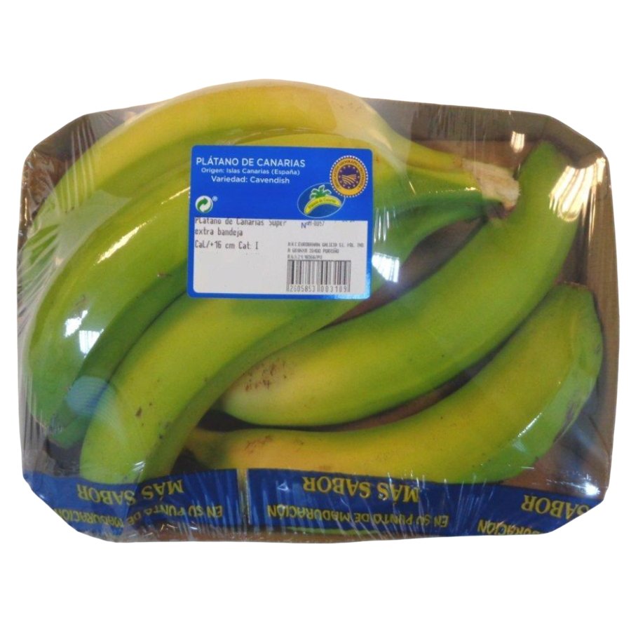 Plátano Canarias superior extra color 3/4 (mínimo 18 cm) bandeja kilo