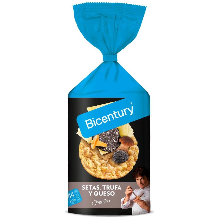 Tortitas de maíz BICENTURY setas trufa y queso 124 g