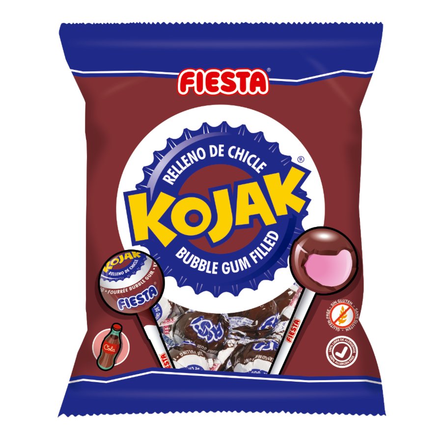 Caramelos palo FIESTA Kojak cola 7 unidades 105 g