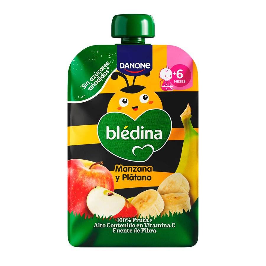 Alimento infantil BLEDINA manzana-plátano pouch 100 g