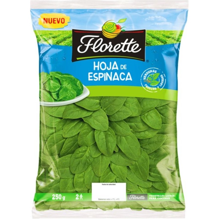 Hojas espinacas FLORETTE bolsa 250 g