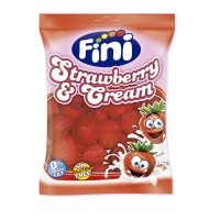 Caramelos goma FINI fresas con nata sin gluten 75 g