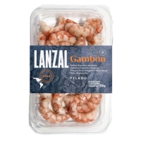 Cola de gamba vermella arxentina crúa pelada conxelada LANZAL 250 g