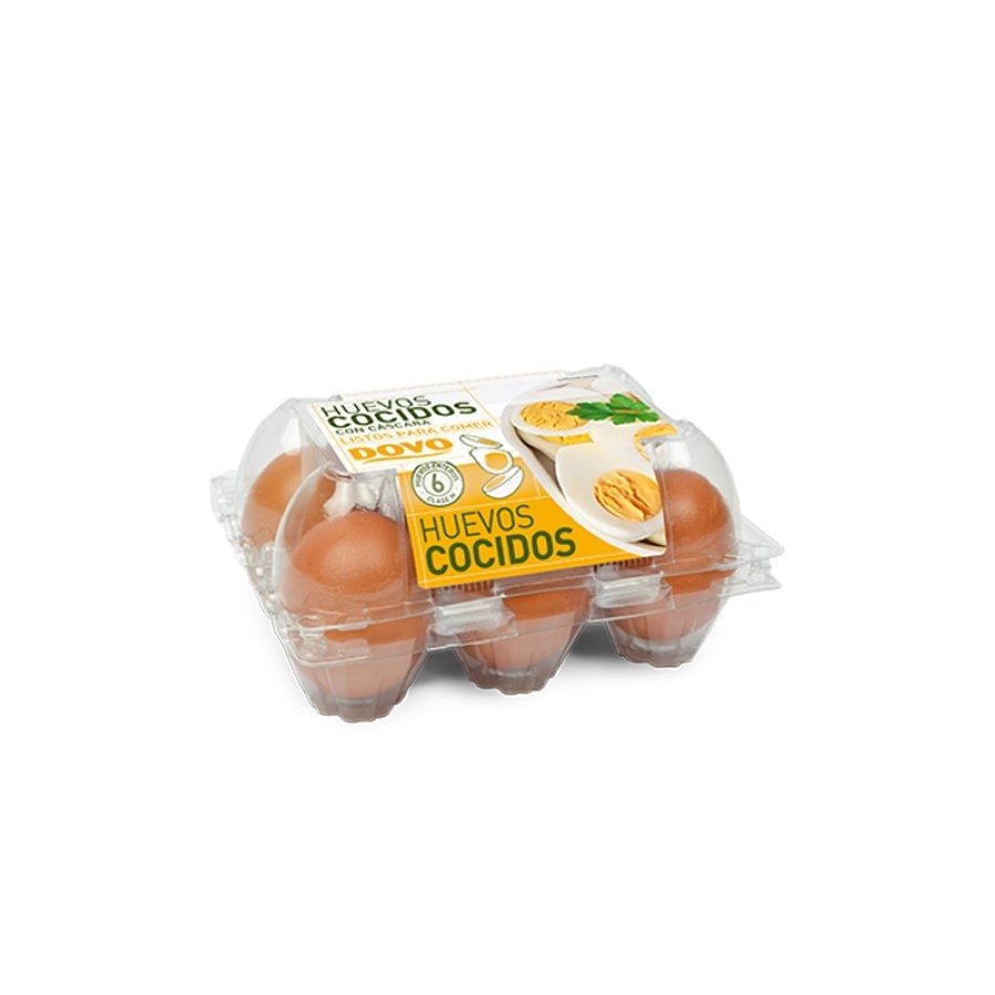 Imagen de Huevos cocidos con cáscara DOVO 6 unidades