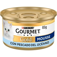 Alimento gato PURINA GOURMET Gold mousse peixe océano 85 g