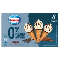 Xeado cono mini NESTLE vainilla sen azucre 8 unidades 312 g