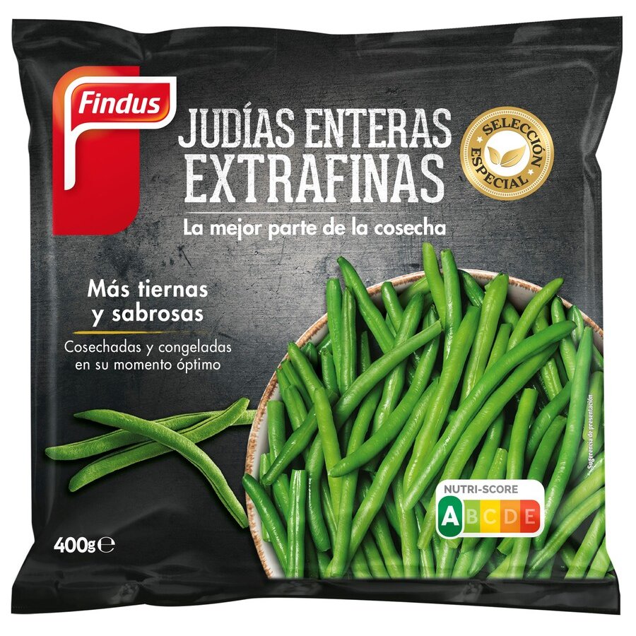 Judias congeladas FINDUS enteras extrafinas bolsa 400 g