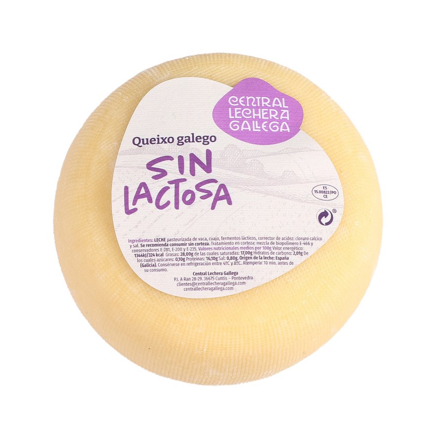 Queixo galego CENTRAL LECHERA GALLEGA sin lactosa 600 g