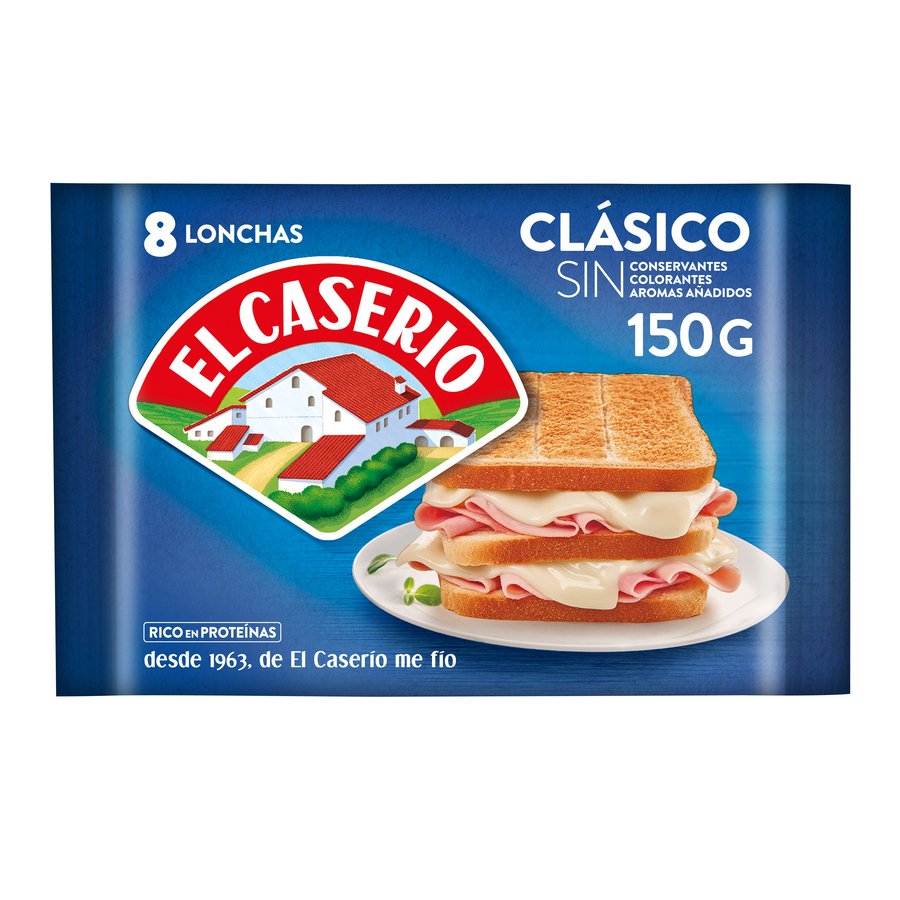 Queso EL CASERIO Clásico 8 lonchas 150 g