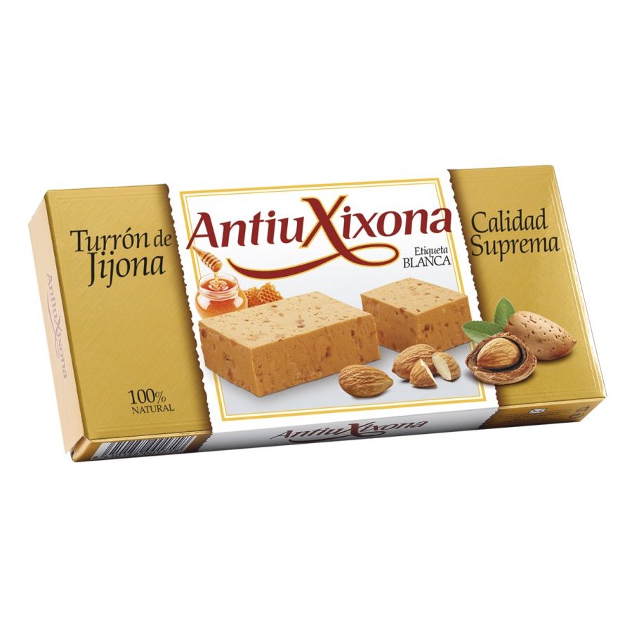 Turrón Jijona ANTIU XIXONA etiqueta blanca suprema 200 g