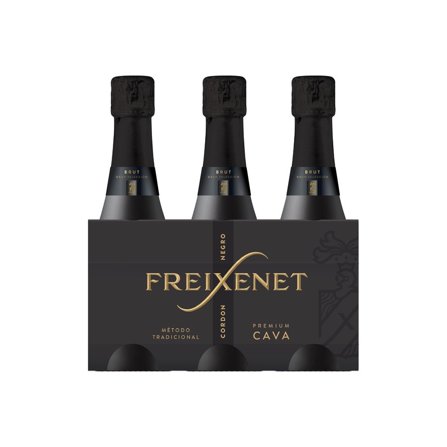 Cava mini FREIXENET Cordón Negro mini pack 3x20 cl