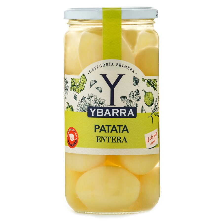 Patata cocida entera YBARRA frasco  400 g pne.