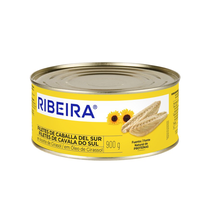 Filetes de caballa RIBEIRA en aceite de girasol 900 g pn