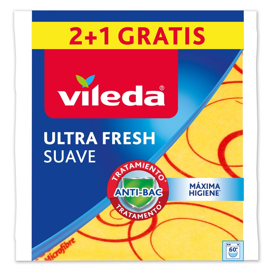 Bayeta VILEDA suave 2 unidades + 1 gratis