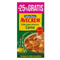 Caldo AVECREM carne 8 pastillas + 25% de balde 100 g