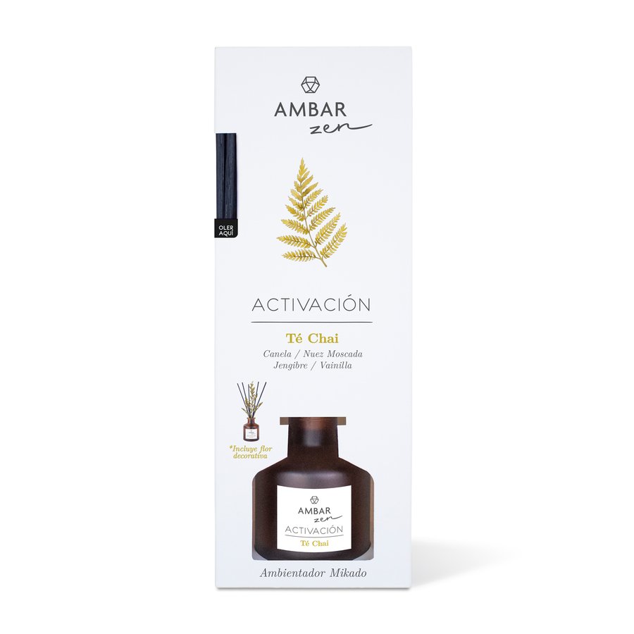 Ambientador varitas AMBAR Activación Té Chai 40 ml