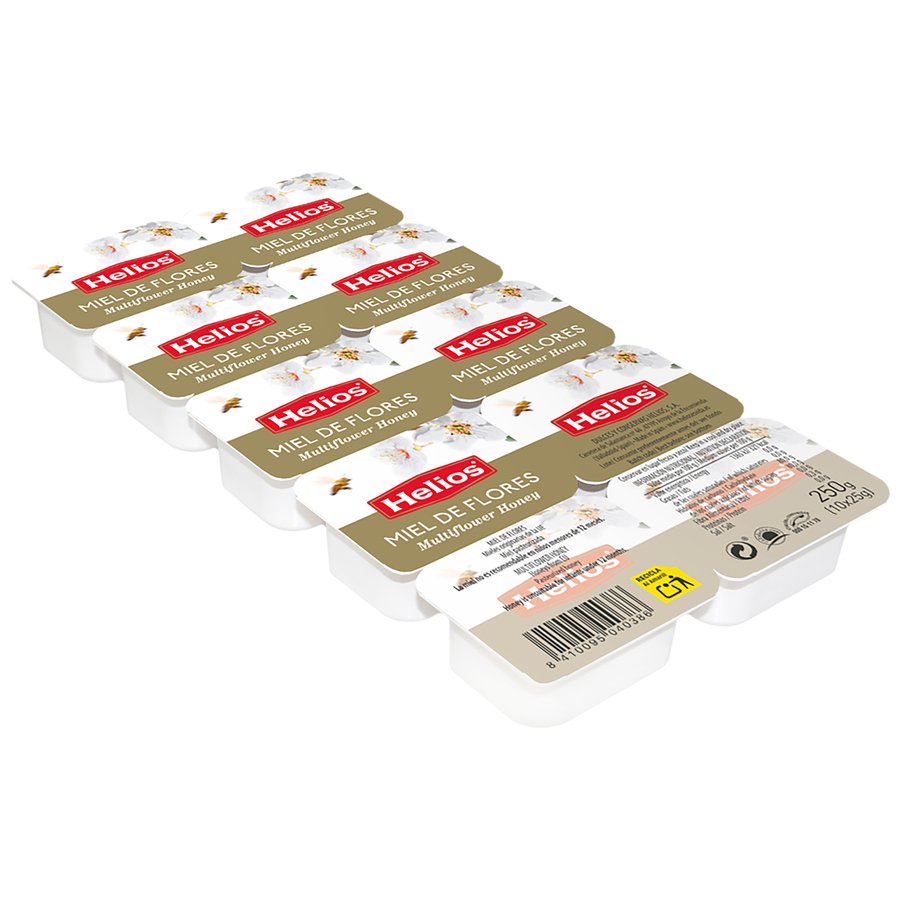 Miel HELIOS porciones 10 unidades x 25 g
