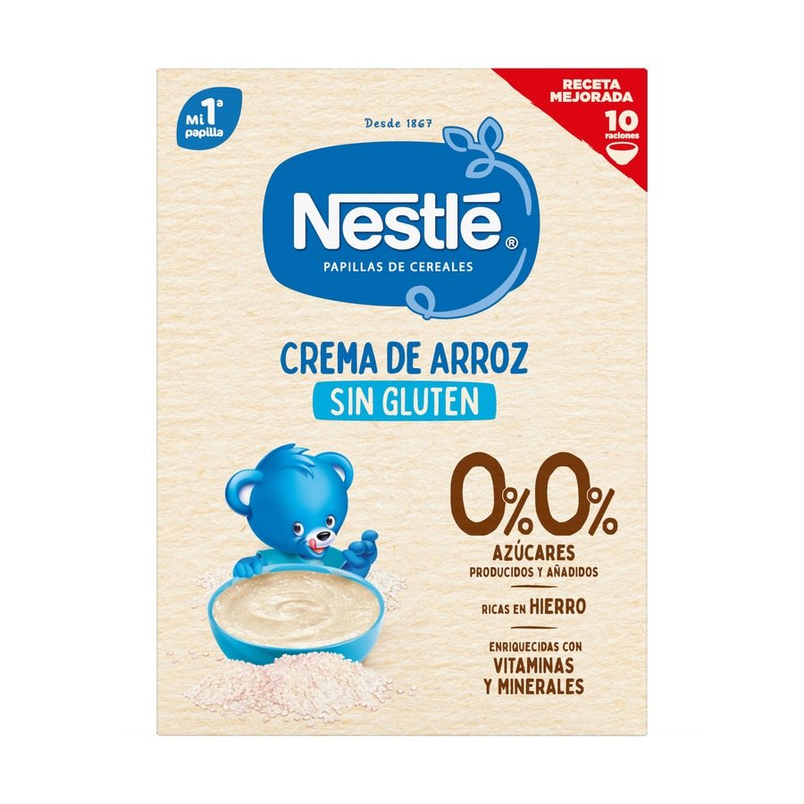 Papilla NESTLÉ Crema arroz sin gluten 0% 0% 180 g