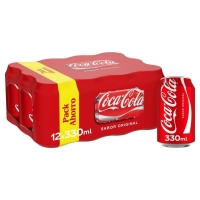 Refresco COCA-COLA normal lata pack 12x33 cl