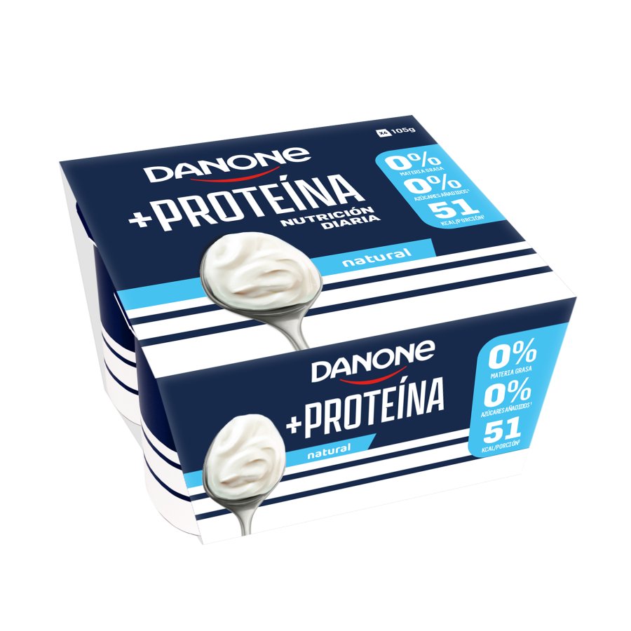Yogur DANONE proteína natural 4X105 g