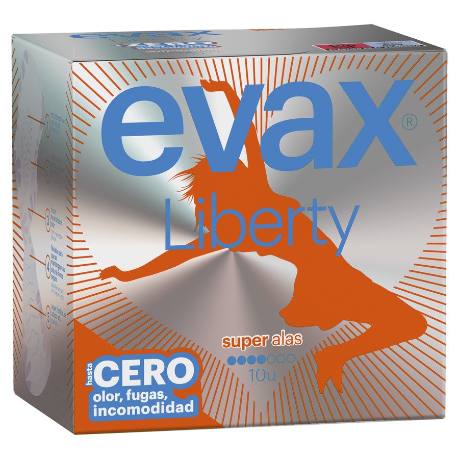 Compresas EVAX Liberty super alas 10 unidades