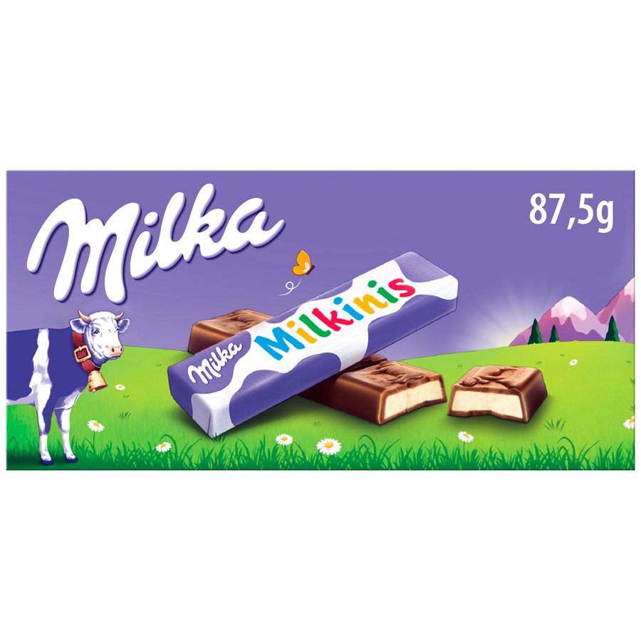 Barritas choco leche MILKA Milkinis 8x10,94 g