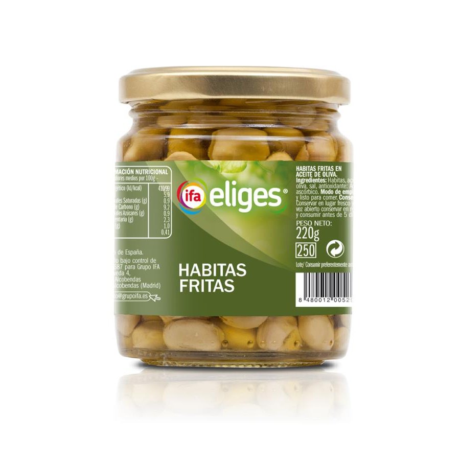 Habitas fritas IFA ELIGES frasco 220 g pn.
