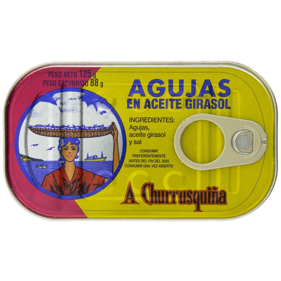 Agujas en aceite vegetal A CHURRUSQUIÑA lata  125 g pn.