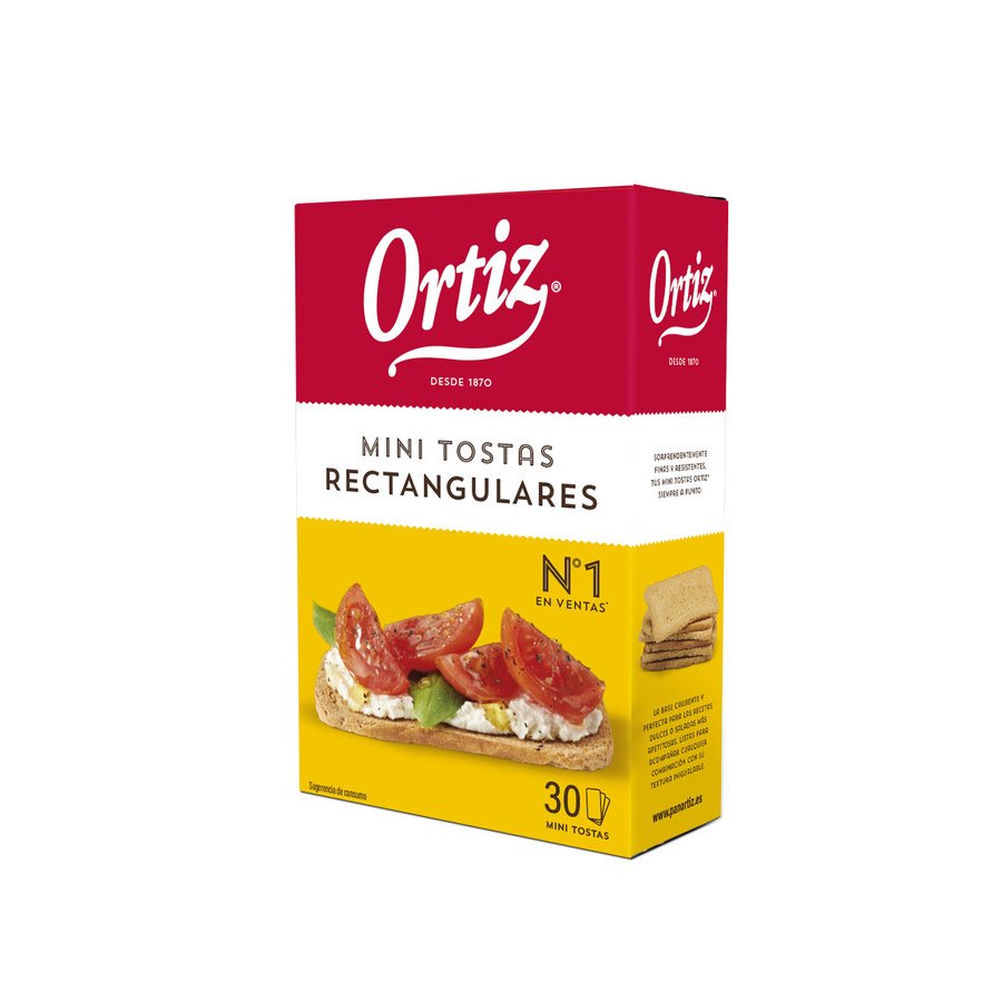 Mini tostas ORTIZ rectangulares caja 100 g