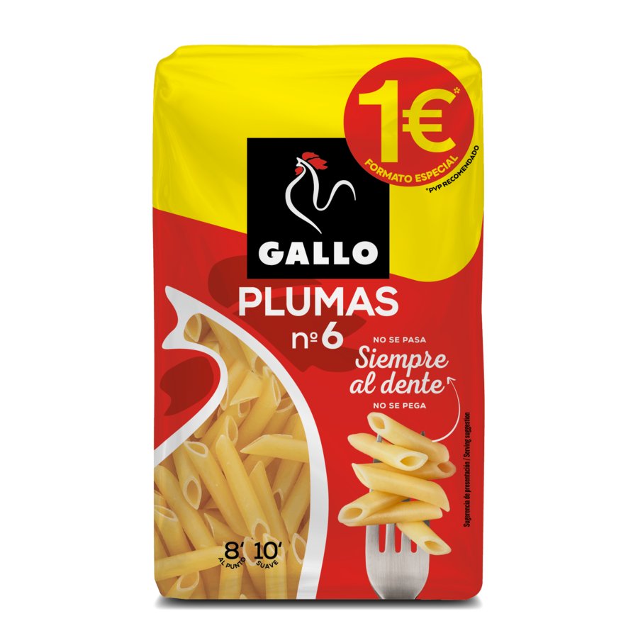 Macarrón cortado (plumas nº6) GALLO 400 g