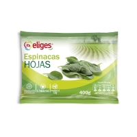 Espinacas en follas conxeladas IFA ELIGES en porciones bolsa 400 g