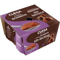 Crema bombón sen lactosa CLESA pack 4x125 g