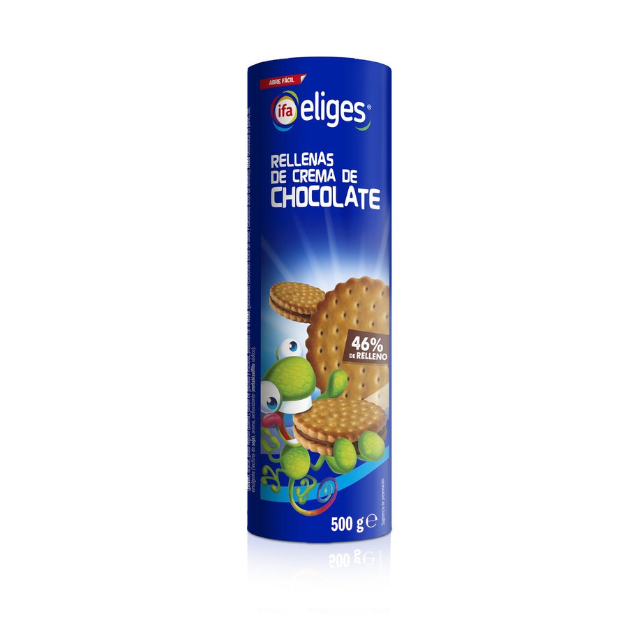 Galletas rellenas de chocolate IFA ELIGES paquete 500 g
