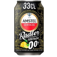 Cerveza AMSTEL Radler tostada 0.0% lata 33 cl