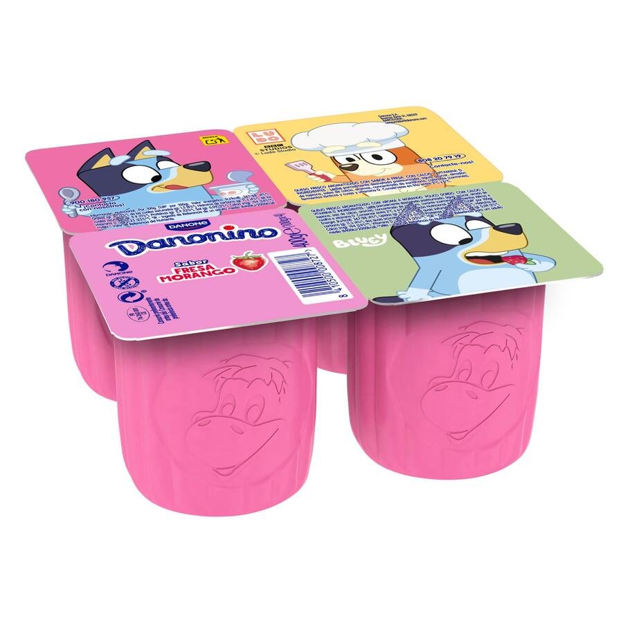 Queso fresco petit DANONE DANONINO fresa pack 4x100 g