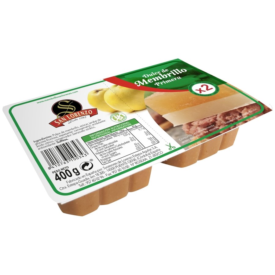 Dulce de membrillo SAN LORENZO pack 2 x 200 g