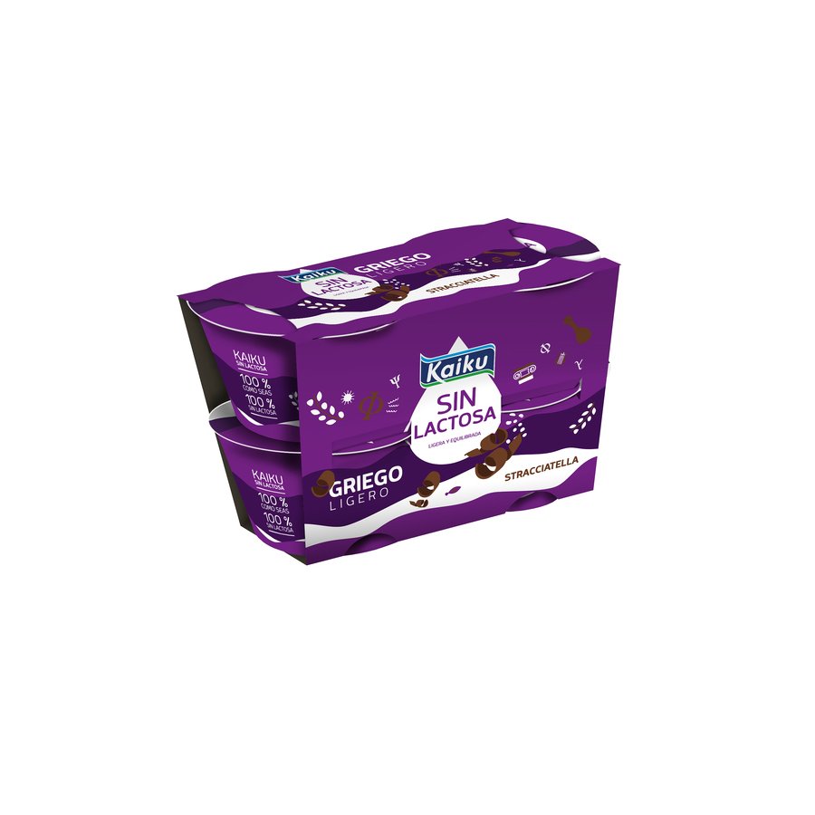 L.F.sin lactosa griego KAIKU stracciatella 4x90 g