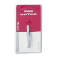 Pinza depilar recta cromada 7,2 cm R-34001 BETER