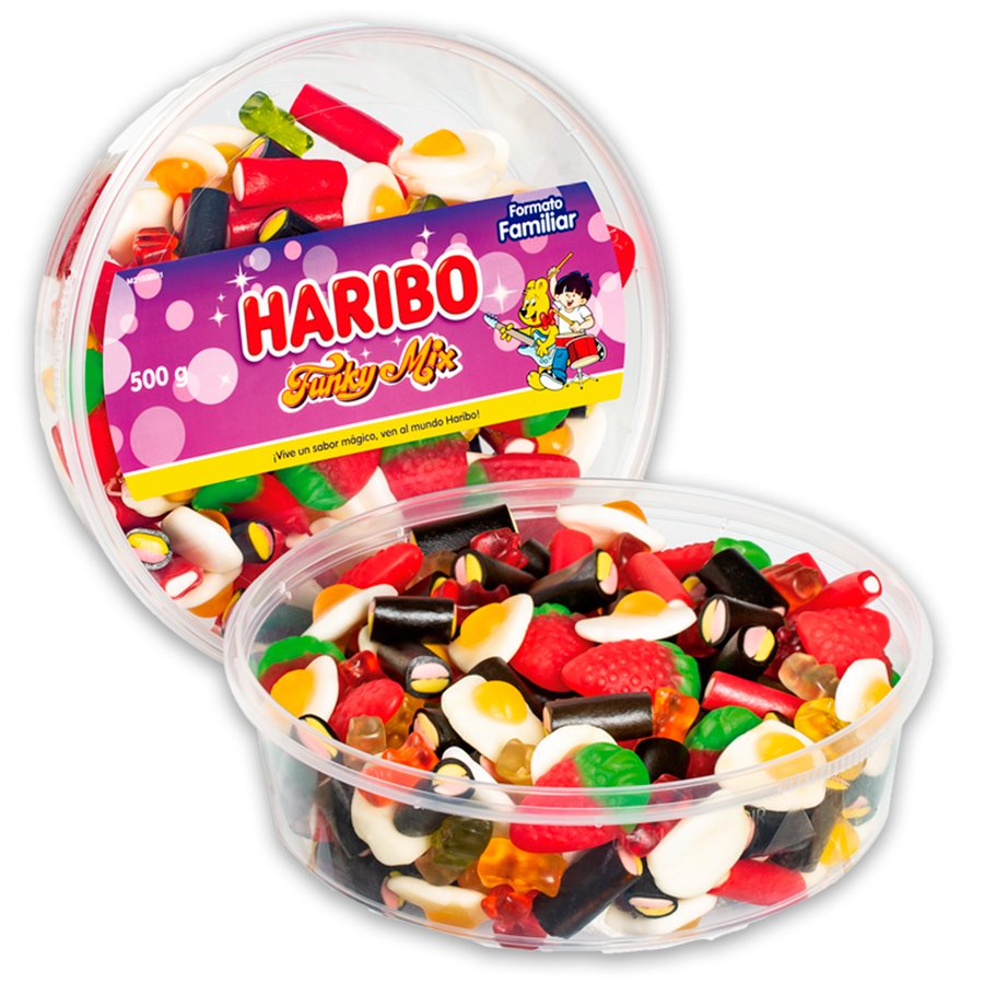 Caramelos goma HARIBO Funky Mix tarrina 500 g
