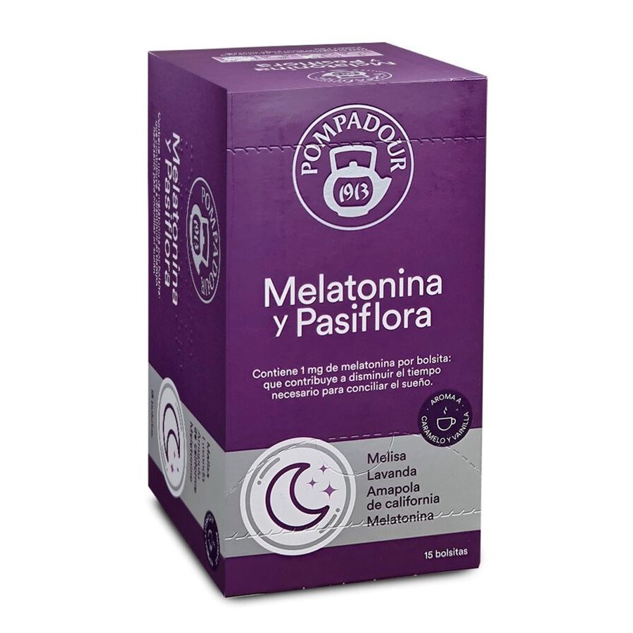 Infusión melatonina y pasiflora POMPADOUR 15 unidades