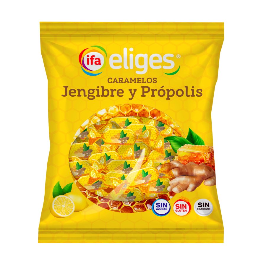 Caramelos IFA ELIGES jengibre y propólis sin azúcar 70 g