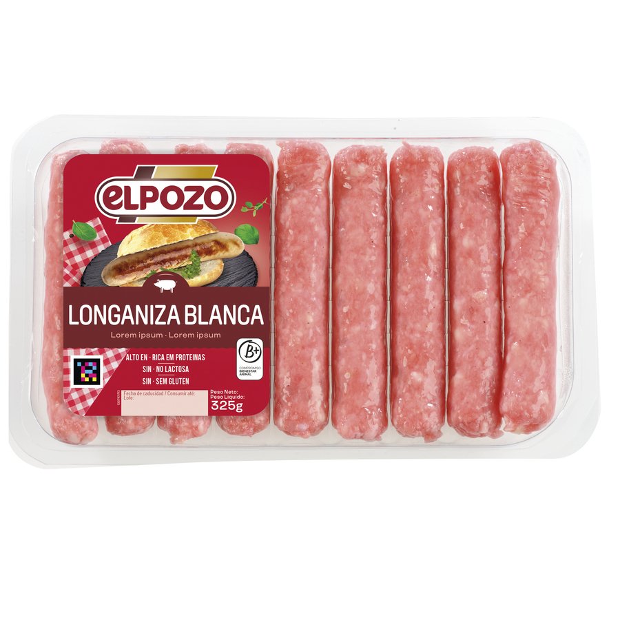 Longaniza fresca blanca ELPOZO bandeja 325 g