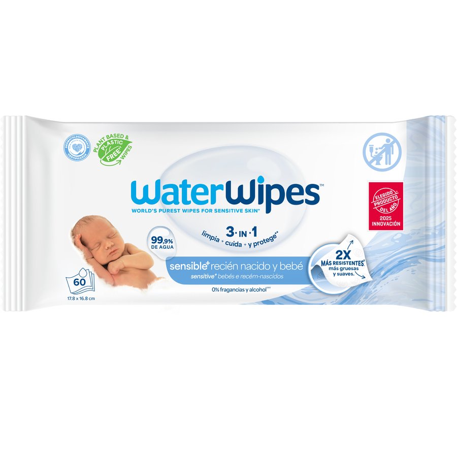 Toallitas infantiles WATERWIPES 99,9% agua 60 unidades
