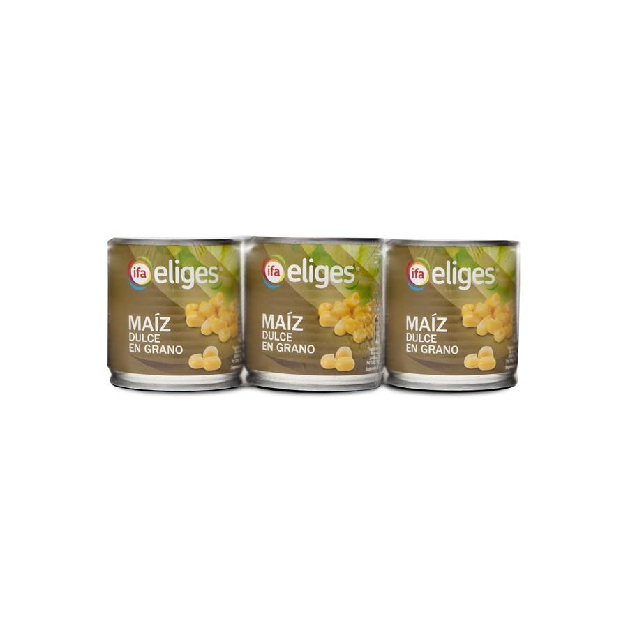 Maíz dulce en grano IFA ELIGES 3x140 g pne.