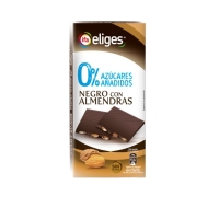 Chocolate negro IFA ELIGES sin gluten sin azúcar almendras enteras 150 g